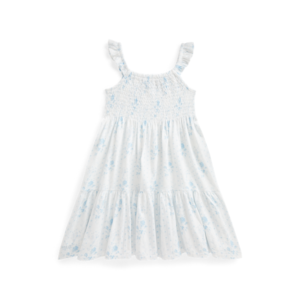 Robe gitane fleurie en jersey de coton