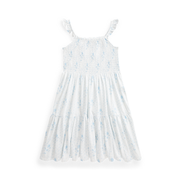 Robe gitane fleurie en jersey de coton