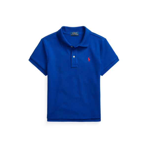 Polo à coupe carrée en coton piqué