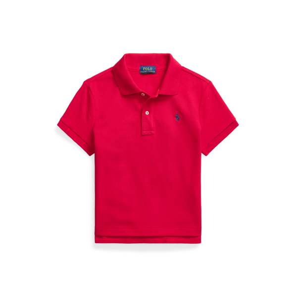 Polo à coupe carrée en coton piqué