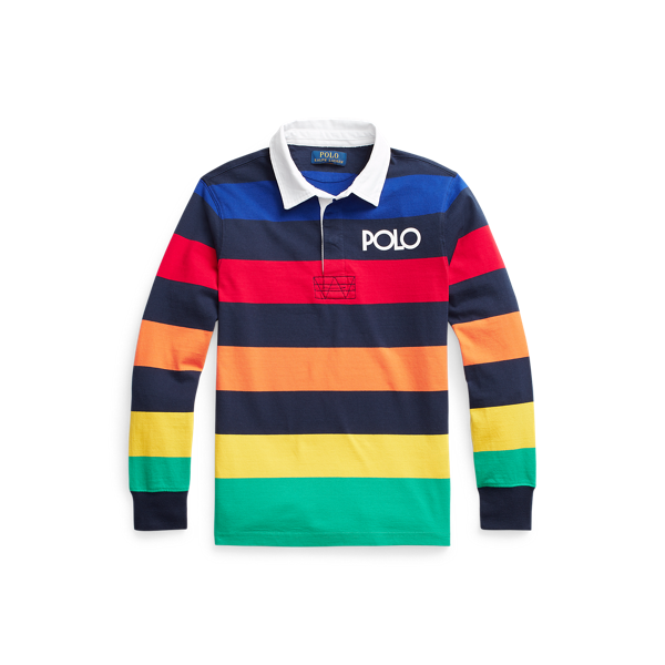 Chemise de rugby en coton rayé avec logo