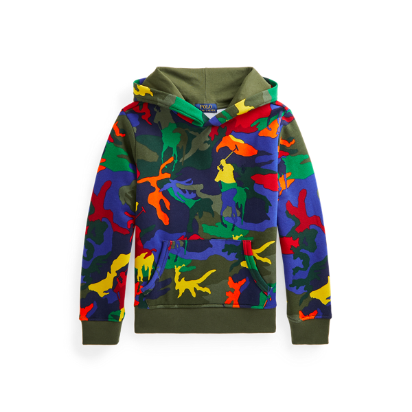 Sweat à capuche poney Polo camouflage