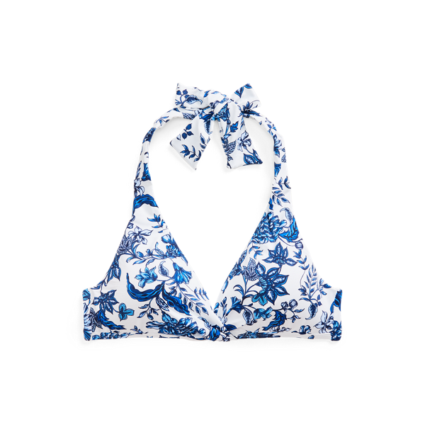 Haut de bikini dos nu à fleurs