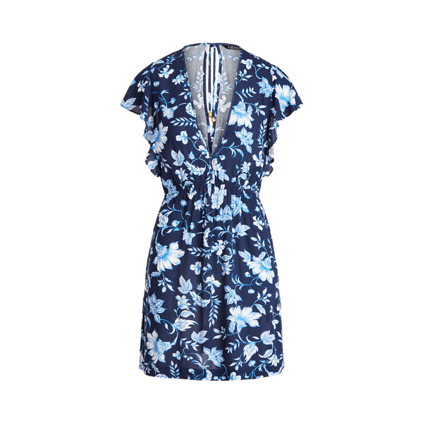 Tunique fleurie mancherons volantés