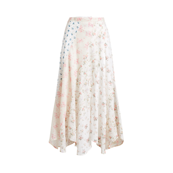 Jupe en coton à motif fleuri