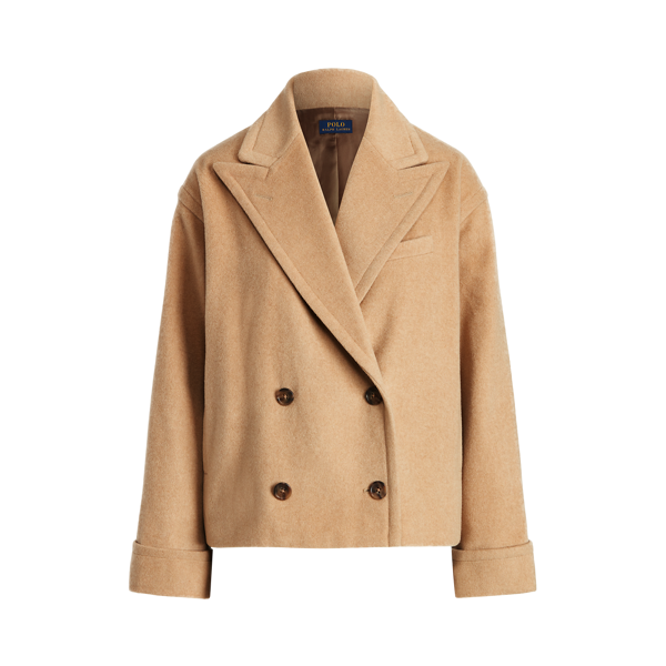 Manteau croisé en laine mélangée