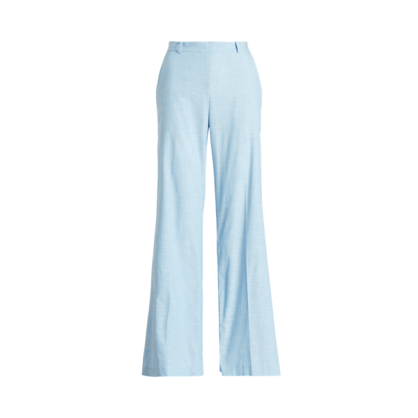 Pantalon en coton à patte boutonnée