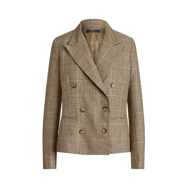 Blazer coupe croisée pied-de-poule