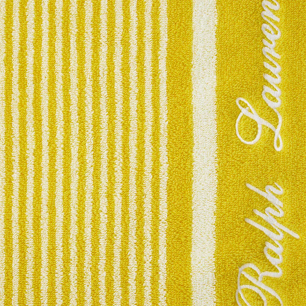 Shop Ralph Lauren Brystol Stripe Beach Towel In Yellow