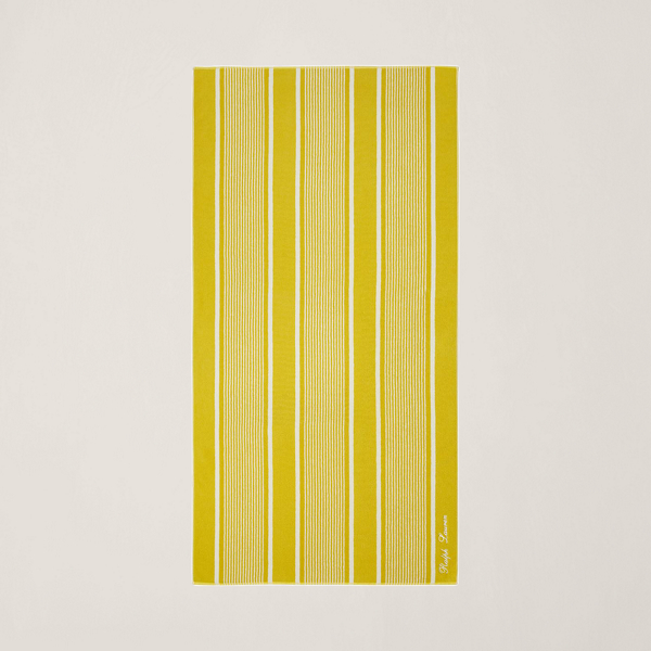 Ralph Lauren Brystol Stripe Beach Towel In Yellow