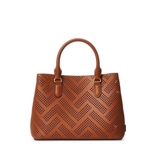 Perforated Leather Mini Marcy II Satchel