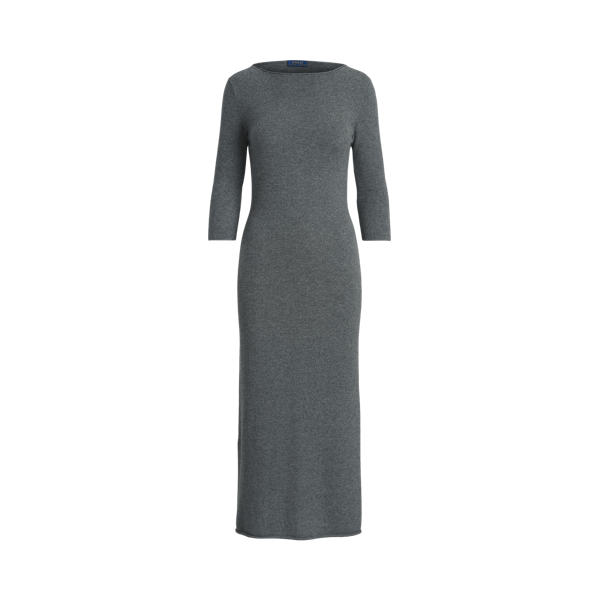 Robe à encolure bateau en cachemire