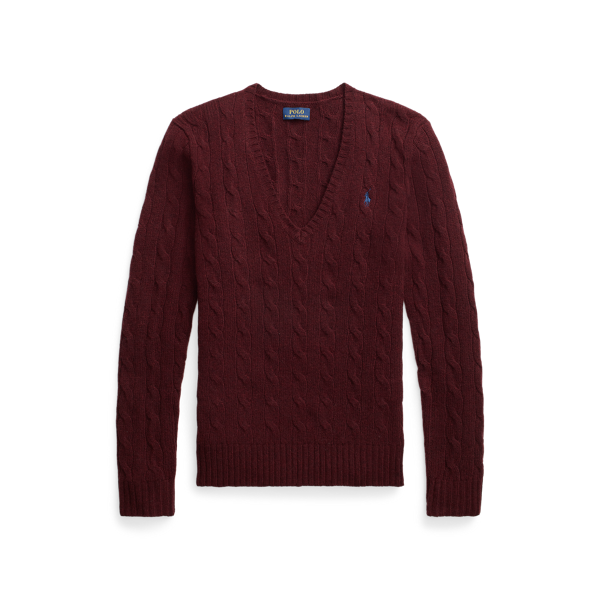 Pull torsadé à col en V