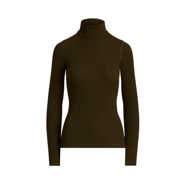 Col roulé côtelé stretch