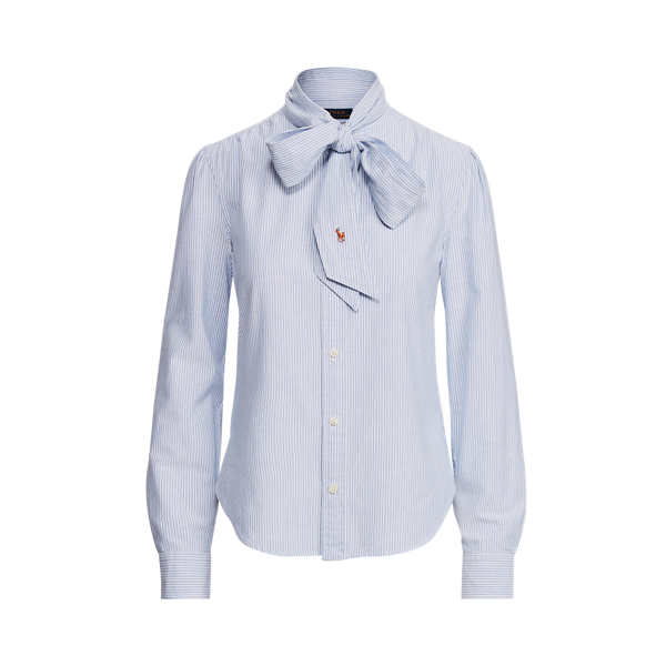 Chemisier lavallière rayé