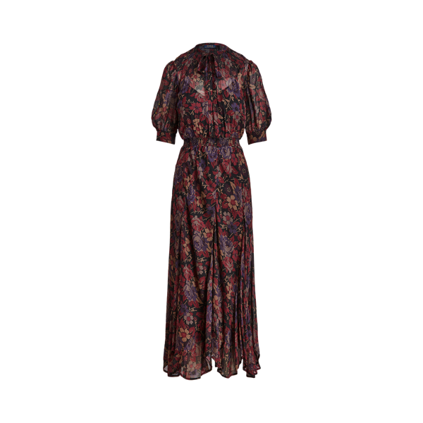 Robe lavallière fleurie