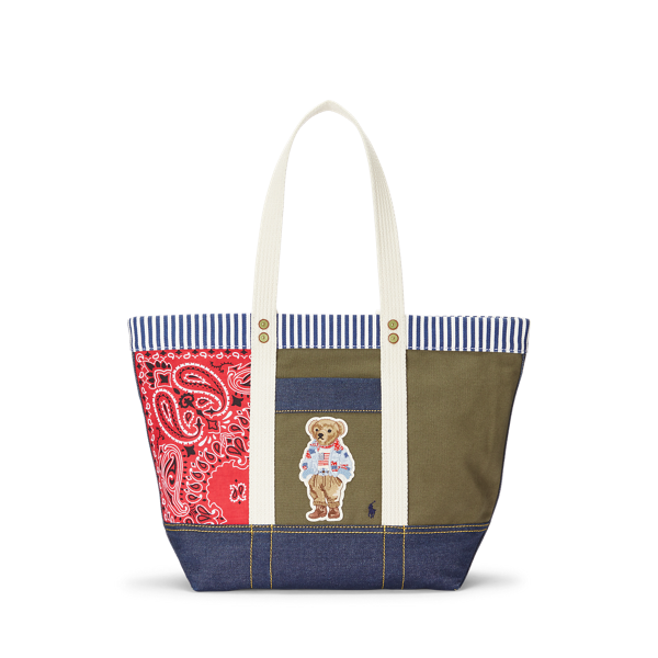 Cabas Polo Bear patchwork moyen