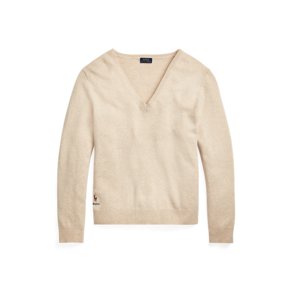 Pull col en V en laine mélangée