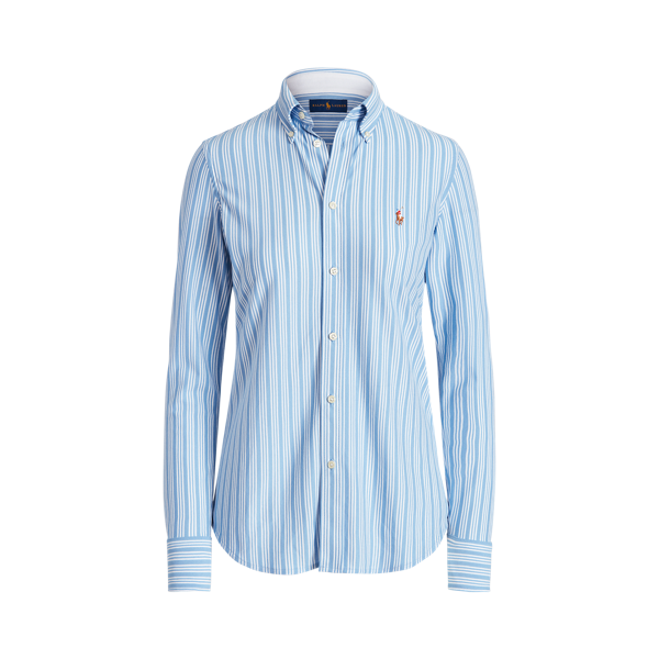 Chemise rayée à boutons en coton