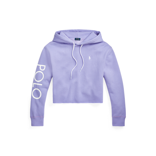 Sweat à capuche court en molleton