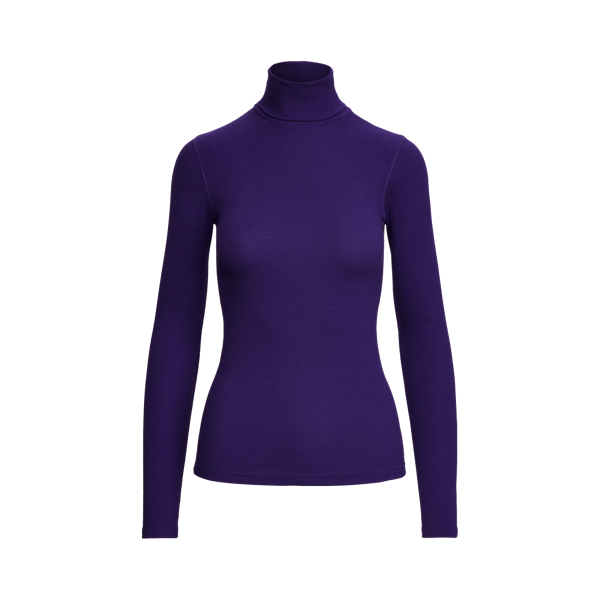 Col roulé côtelé stretch