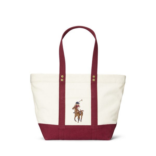 Cabas Polo Bear moyen en toile