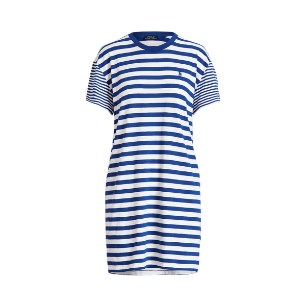 Robe t-shirt en jersey rayé