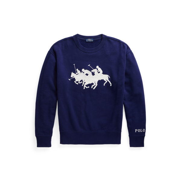 Sweat en molleton à motif match de polo