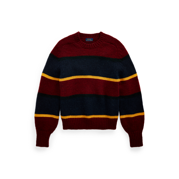 Pull à rayures rugby en laine mélangée