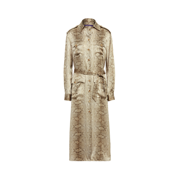 Manteau Dasha motif serpent satin soie