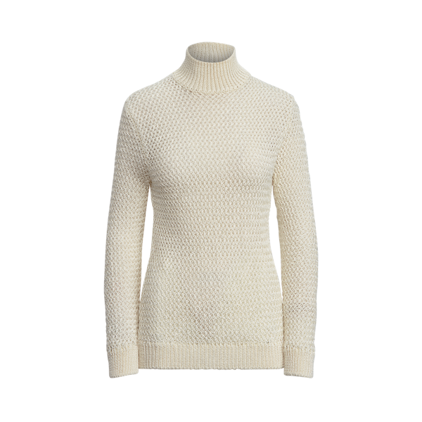 Pull col cheminée à manches longues