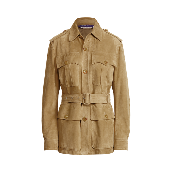 Veste Tasha ceinturée en daim d'agneau