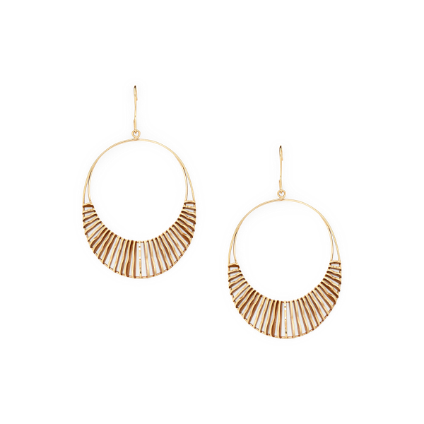 Boucles d'oreilles modernes dorées