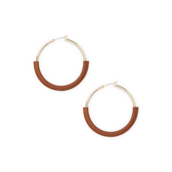 Créoles recouvertes de cuir