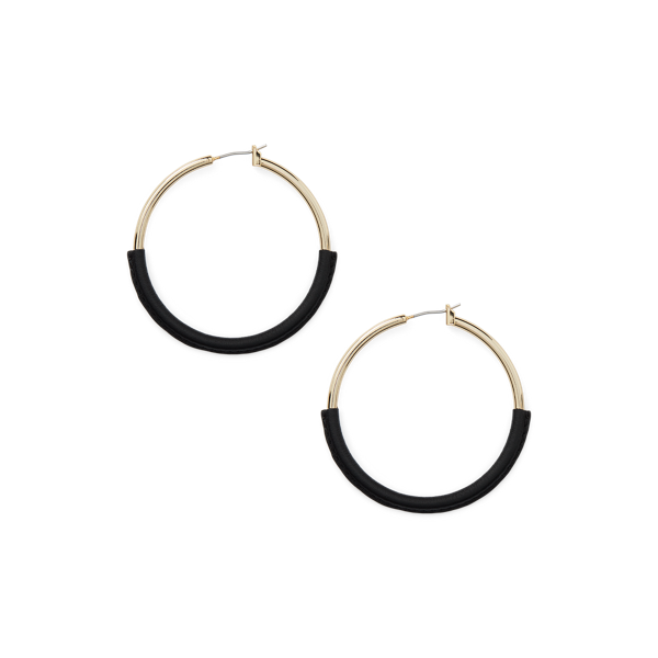 Créoles recouvertes de cuir