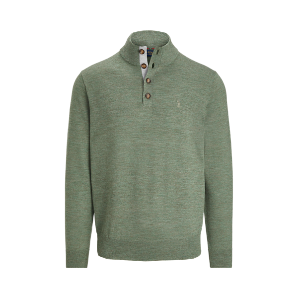 Pull à col cheminée en laine lavable