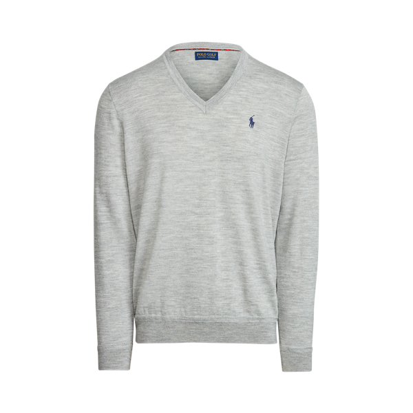 Pull à col en V en laine lavable