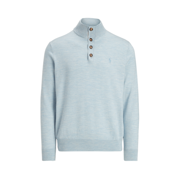 Pull à col cheminée en laine lavable