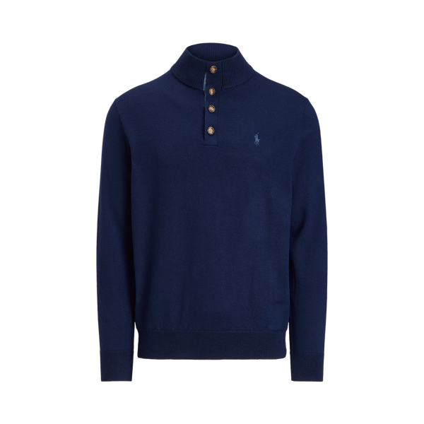 Pull à col cheminée en laine lavable