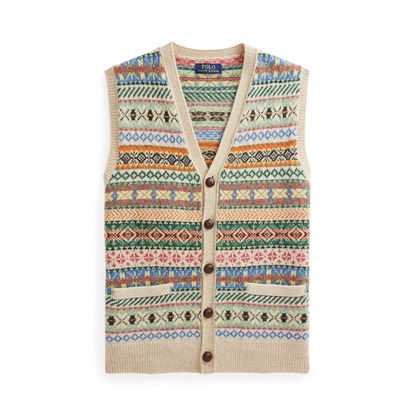 Pull débardeur Fair Isle en laine