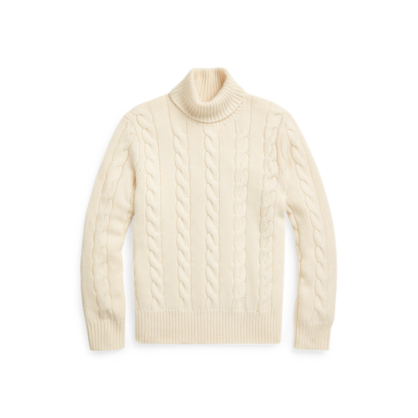 Pull torsadé en laine et cachemire