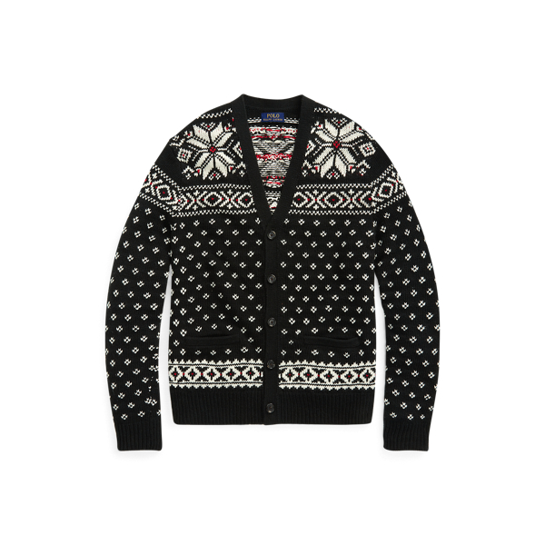 Cardigan flocon en coton et cachemire