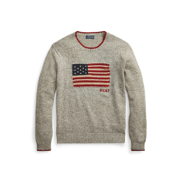 Pull jaspé à drapeau