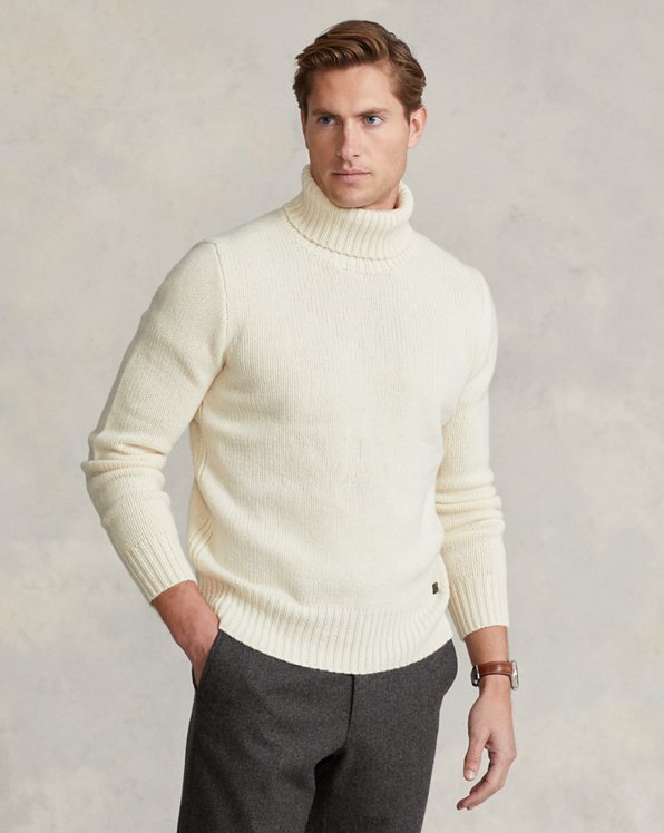 New Mens Polo Roll Turtle Neck Pullover Knitted Jumper Funnel Neck Tops Sweater