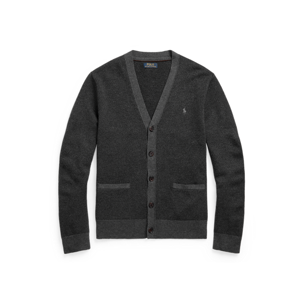 Cardigan à chevrons en mérinos