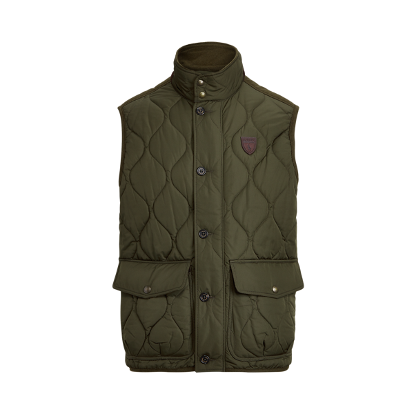 Gilet matelassé bordé de daim