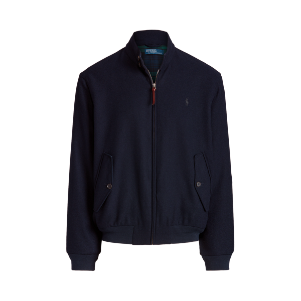 Veste col cheminée en laine mélangée