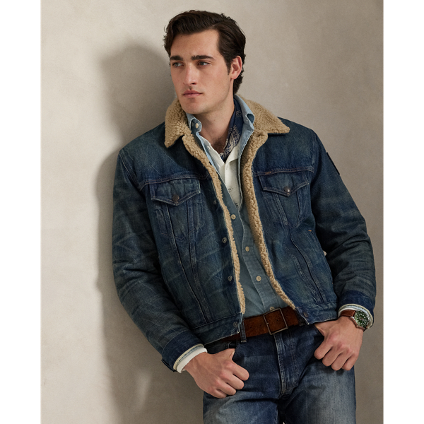 Aprender acerca 46+ imagen polo ralph lauren denim sherpa lined trucker jacket