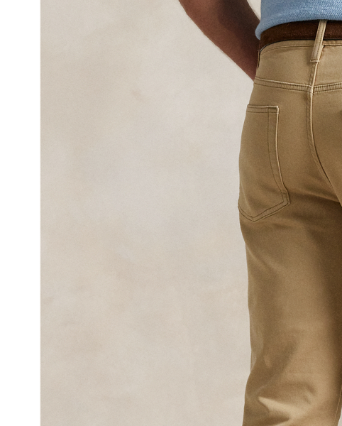 The slim-leg Sullivan features a regular rise and a trim fit through the seat, thigh and knee. This pair is crafted with a knit-like cotton fabric that features extra stretch for comfort.