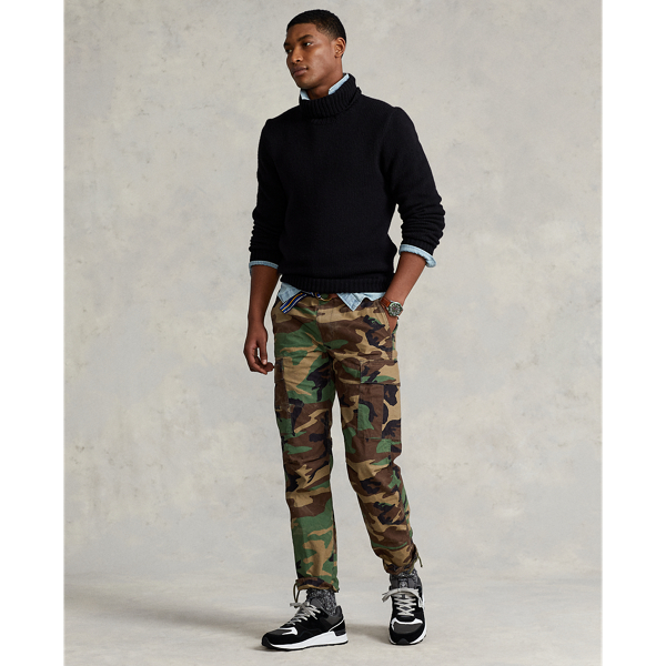 Relaxed Fit Camo Chino Cargo Pant